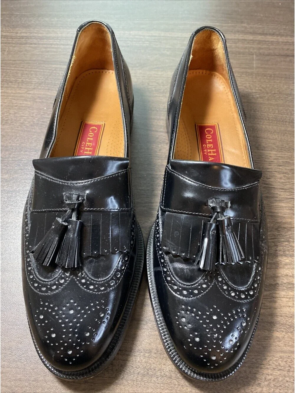 Men’s Cole Haan Wingtip Oxford Black #08339 Size 11.5D